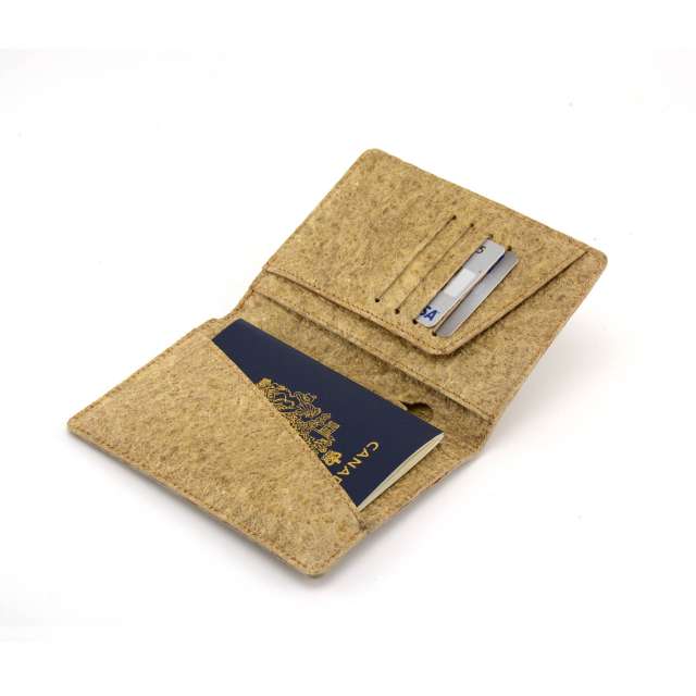 Coconut Leather Passport + Card Holder - Natural