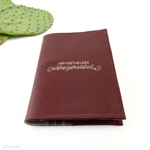 Rosewood Cactus Leather Journal / Notebook - Nevertheless, she persisted
