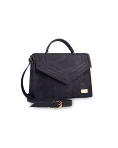 Cork Leather shoulder bag - Black