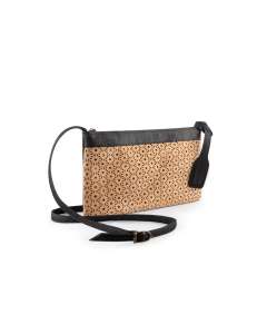 Shoulder bag  / Sustainable Cork Leather Fabric / Black