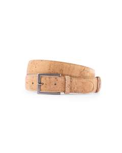 Cork Leather Belt / Natural 30 MM