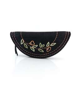 D Pouch Cork Leather | Shell work Black Cork