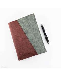 Coconut Leather Refillable Notebook Cover - Red