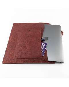 Apple MacBook / Laptop Coconut Leather Sleeve / 13" - Madder Red