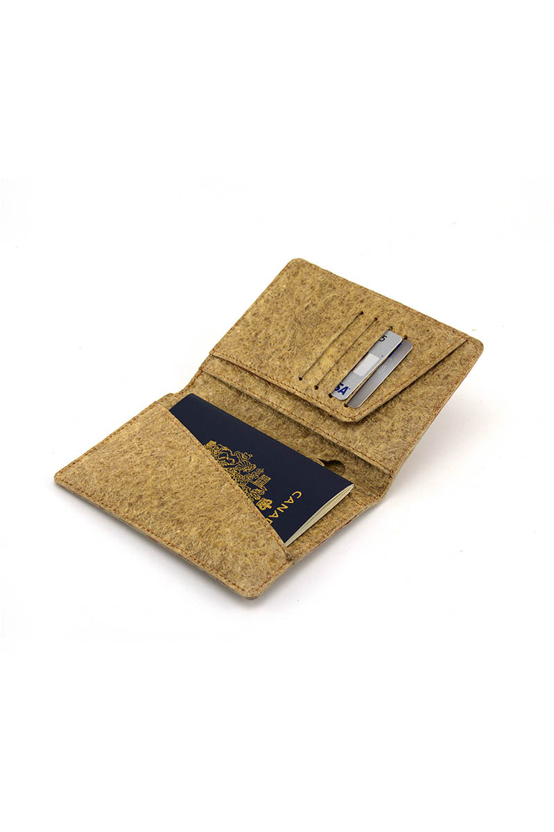 Pasajero Coconut Leather Passport + Card Holder - Natural