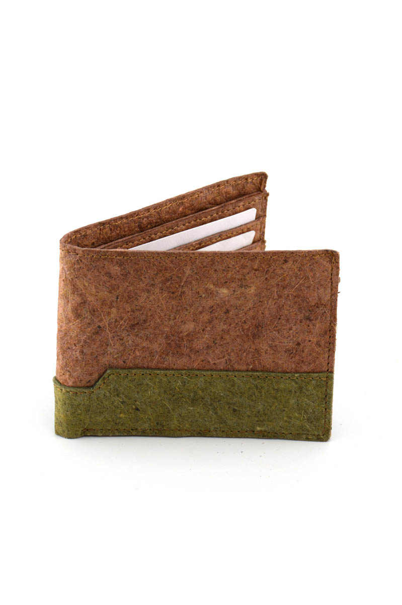 BiFold Wallet - Leafy Green + Natural